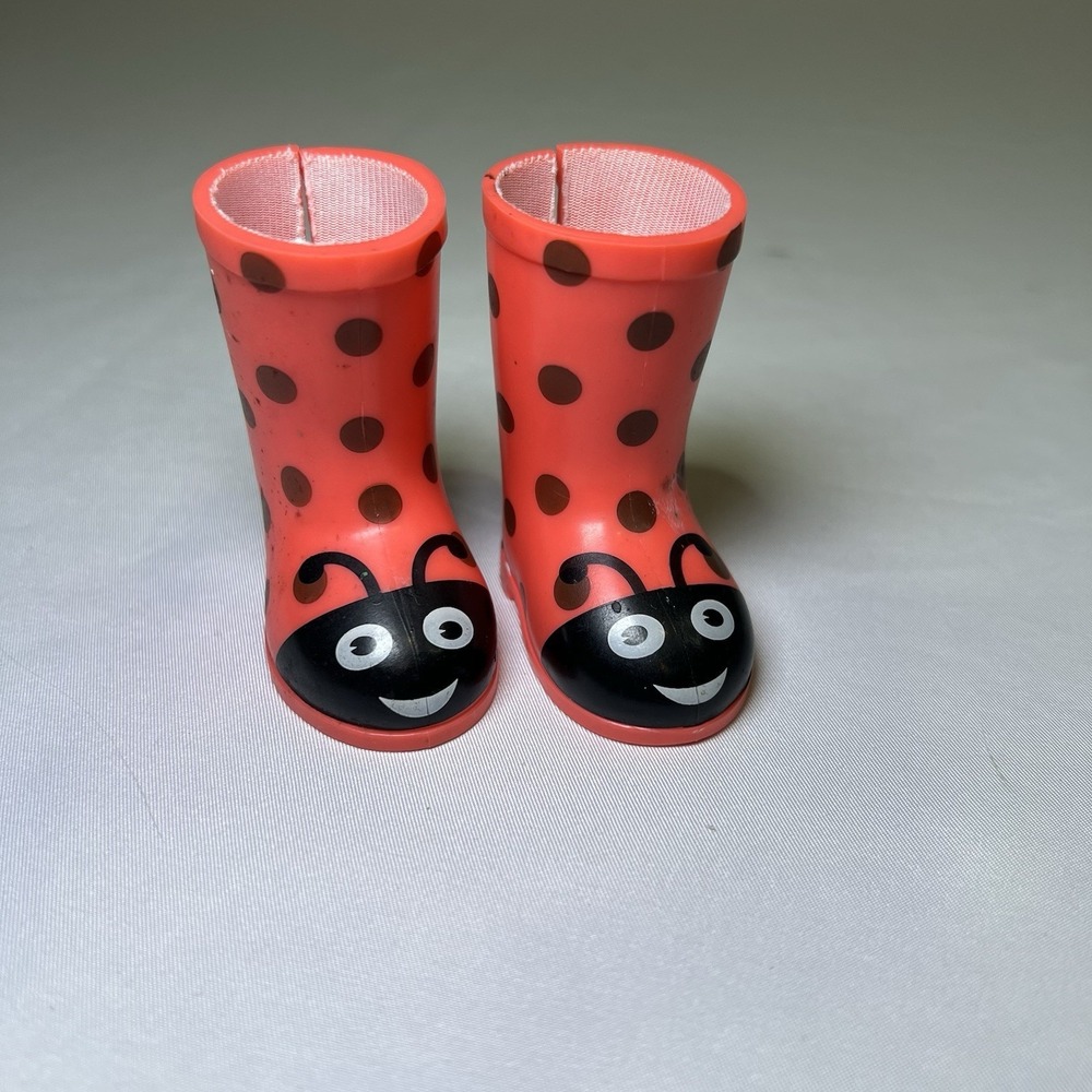American Girl Welliewishers Doll BOOTS Willa Ladybug Dots Wellie Wishers *read*